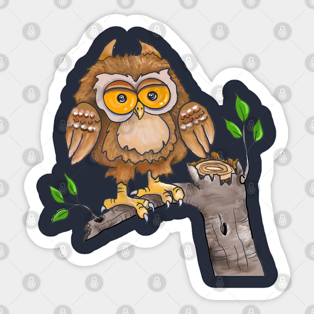 Night Owl Sticker by Julie Townsend Studio